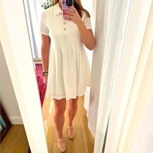 NWT Hill House White Dress with crystal buttons | Rosalind dress